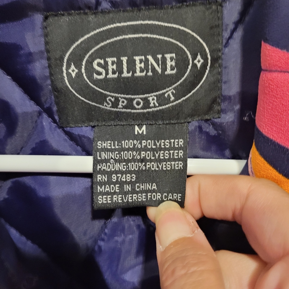 EUC Selene Sport Colorful Quilted Look Jacket Size Medium - Picture 6 of 10